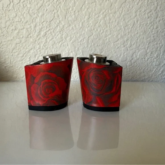 Pashion Footwear v1.0 Custom Red Rose Cluster 3 Inch Block Heels - Picture 1 of 9